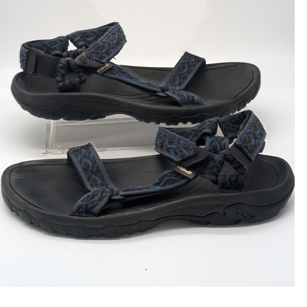 Teva Hurricane XLT 4156 Men's 11 Black Blue Sport Hiking Water Sandals